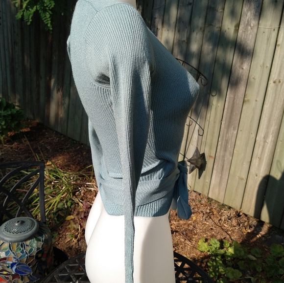 Size S blue long sleeve revamped sweatshirt - Picture 2 of 13